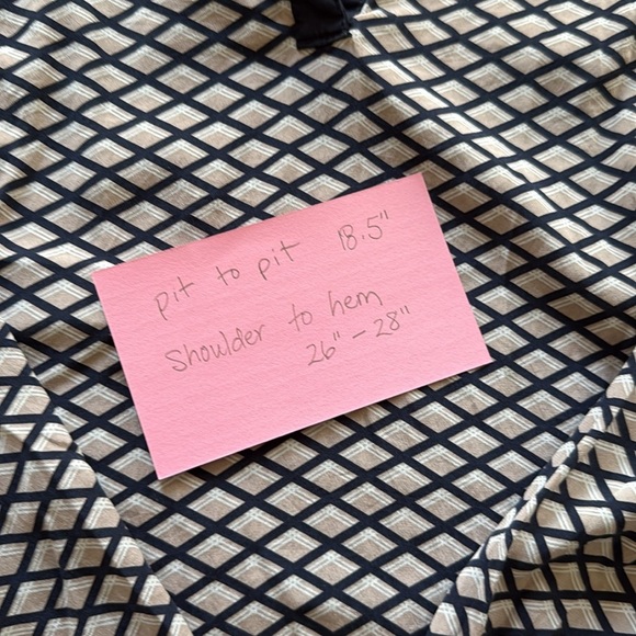 Tory Burch Silk Stretch Velda Navy Cream Diamond Tunic Size 6 - Picture 7 of 7